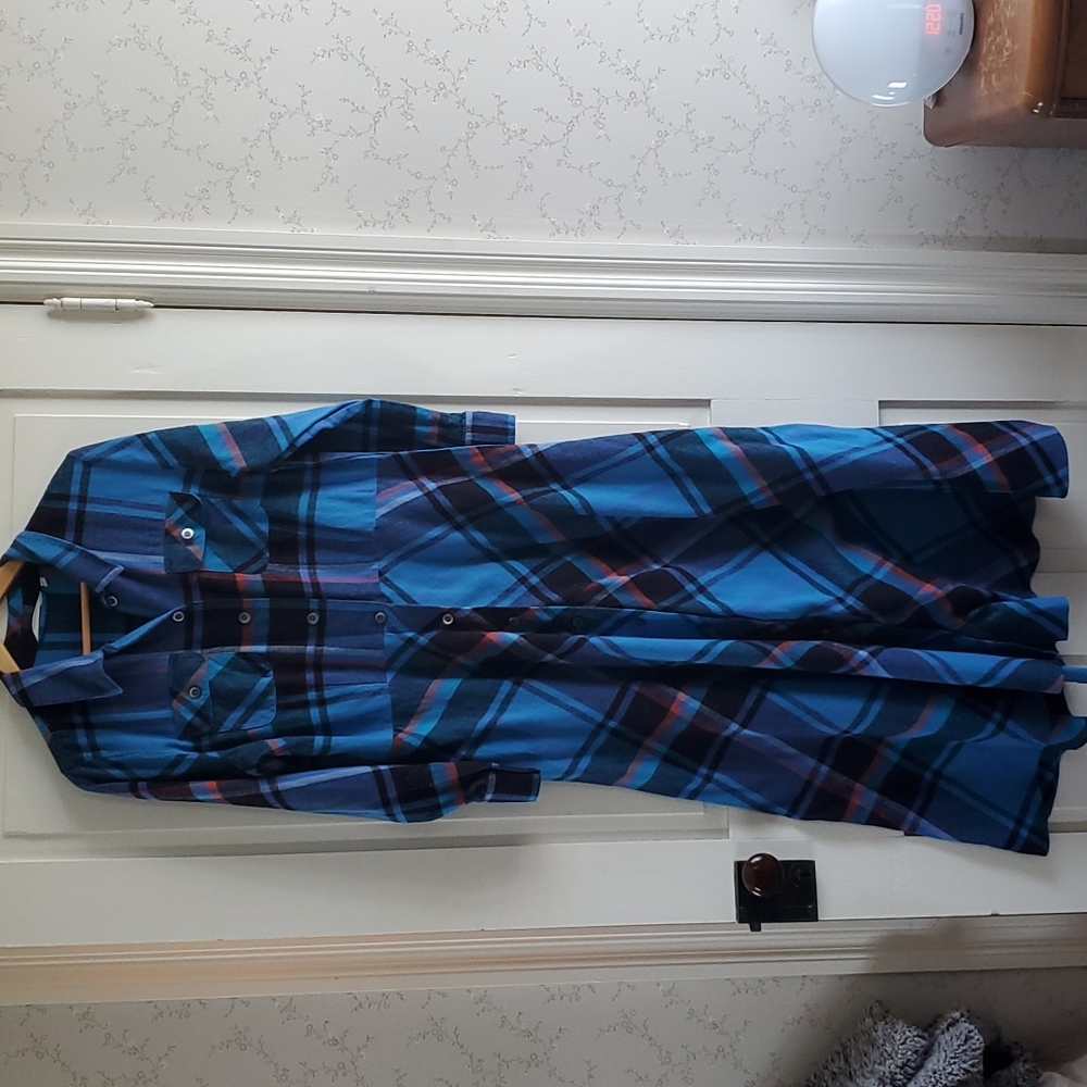 COPY - Soft Surroundings Scotia Plaid Shirtdress L